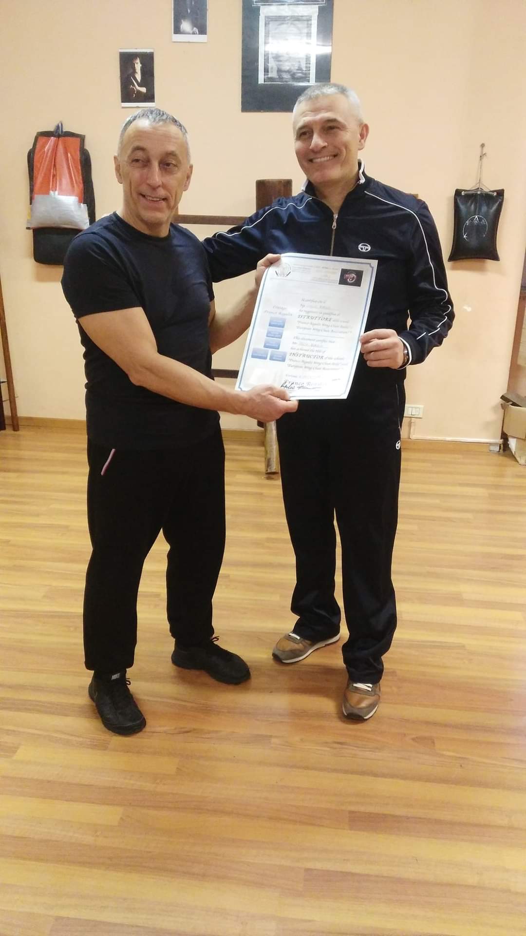 diploma istruttotr presso Sifu Franco Regalzi